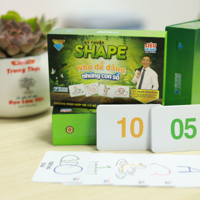 Bộ thẻ học thông minh cho bé FLASHCARD SHAPE (100 thẻ) - Nhớ dễ dàng những con số