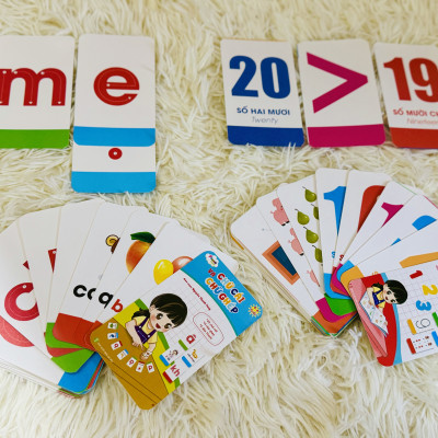 Flashcard- Bộ Thẻ học Toán giúp bé nhận biết mặt số và học tính dễ dàng