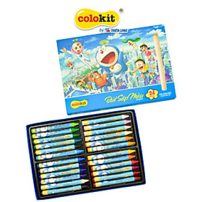 Sáp 24 màu Thiên Long Colokit Doraemon CR-C06/DO - Tiêu chuẩn Mỹ - Phiên bản Nobita