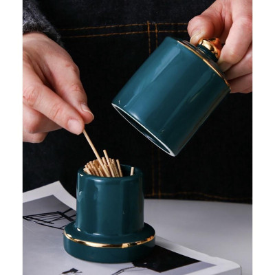 LỌ ĐỰNG TĂM BẰNG SỨ XƯƠNG CAO CẤP PHONG CÁCH CHÂU ÂU SANG TRỌNG