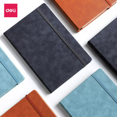 Sổ Da A5/A6/A7 Sổ Tay Bìa Da Kẻ Ngang Deli - 300 Trang Giấy Dày Chất Lượng Chống Nước Quà Tặng Sang Trọng