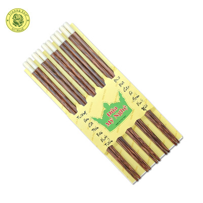 Đũa Gỗ Dừa Ghép Đầu Trắng 5 Đôi - Đồ Gỗ Nhà Bếp Thương Hiệu Trường Sơn