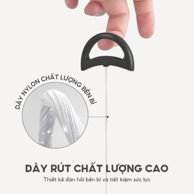 Dụng cụ xay tỏi ớt, thực phẩm Lebenlang LBL3888 dung tích 170ml, lưỡi dao 3 cánh sắc bén, dây rút tiện lợi - hàng chính hãng