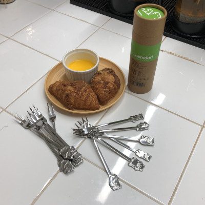 Bộ 12 nĩa xiên trái cây hiệu Berndorf 6 hình con gấu