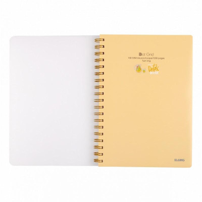 Vở Dot Grid lò xo kép bìa nhựa 2 mặt KLONG B5 200 trang 100/76; MS: 579