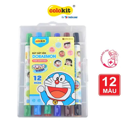 Bút Sáp Vặn Colorkit 12 Màu TCR-C007/DO