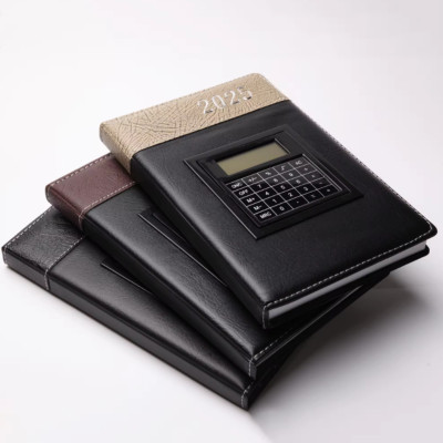 [SỔ TAY DA KÈM MÁY TÍNH] Sổ Da Doanh Nhân Cao Cấp Kèm Máy Tính Dành Riêng Để Lập Kế Hoạch Cho Năm 2025