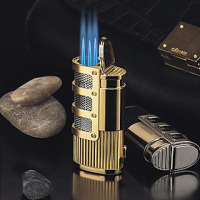 Vỏ Hột Quẹt Bật Lửa Khò 3 Tia kèm đục Jobon ZB-938 thiết kế đẹp độc lạ - dùng gas cao cấp