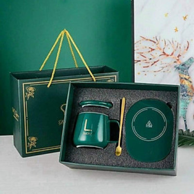 Cốc Chưng Yến, Hầm Cháo Đa Năng Kèm Đế Giữ Nhiệt - Cốc Hâm Nóng Có LED 6 Chế Độ Mẫu Mới 2021