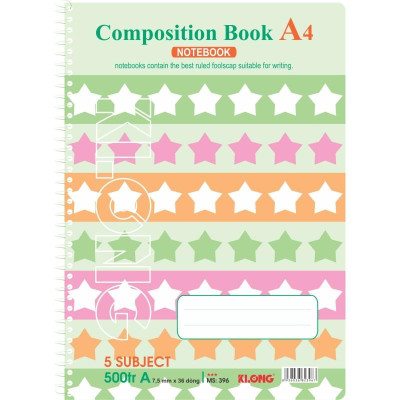 Sổ kẻ ngang lò xo đơn Startup KLONG A4 500 trang 58/92; MS: 396