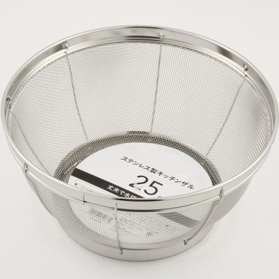 Bộ 03 chiếc rổ inox không gỉ Pearl Metal Lara Shine  (Ø15|Ø19|Ø25cm) - Hàng nội địa Nhật Bản |nhập khẩu chính hãng|