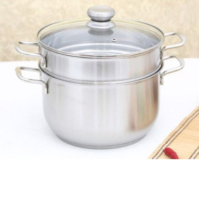 Bộ Nồi Luộc Gà Kèm Xửng Hấp Inox Size 26cm - Hàng Chính Hãng