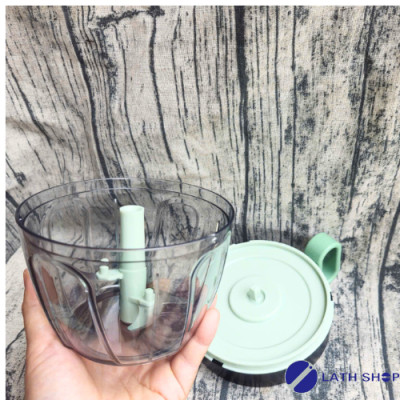 Dụng Cụ Băm Rau Củ Quả, Xay Hành Tỏi LocknLock 3 Lưỡi Dao Sắc Bén CKK313-650ml - Hàng Chính Hãng