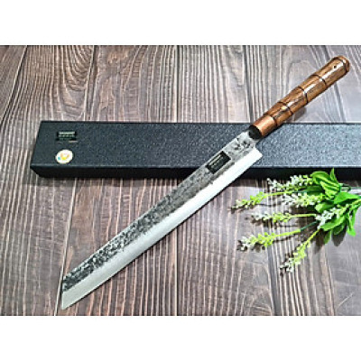 DAO BẾP PHÚC SEN - DAO BẾP SASHIMI MẶT HOA VĂN MÃ HN4