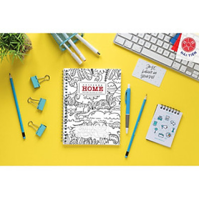 Sổ lò xo kép bìa bồi cao cấp Home A5 200tr - Sổ lò xo Hải Tiến, MS: 6348