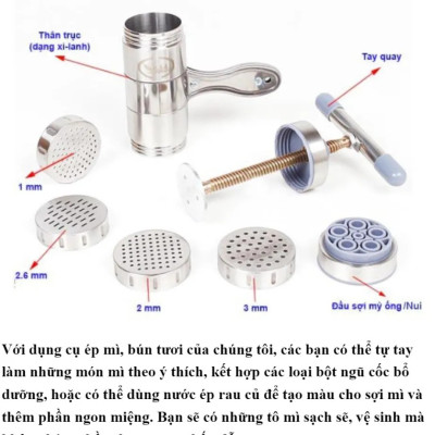 Dụng cụ làm bún, mì tươi 5 đầu inox - HENRYSA