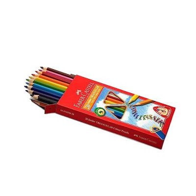 Faber-Castell-11653820-Chì Màu Junior Triangular - 20 Màu Dài + Chuốt