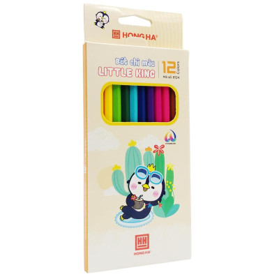 Hộp 12 Bút Chì Màu Little King - Hồng Hà 8124