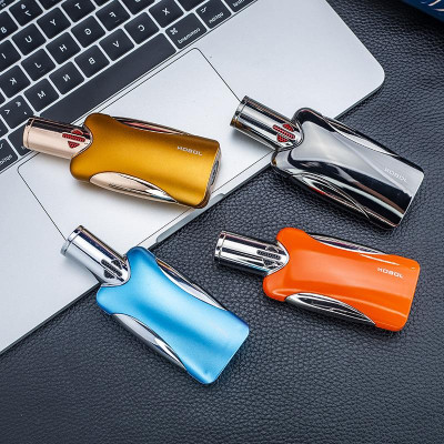 Vỏ Hột Quẹt Bật Lửa Khò Gas 4 Tia Cực Mạnh Jobon ZB-386 Hình Chai Nước Hoa - Dùng Gas Cao Cấp