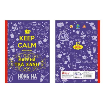 Vở Keep Calm & Matcha Trà Xanh - Kẻ Ngang 200 Trang - Hồng Hà 1400 (Mẫu Màu Giao Ngẫu Nhiên)