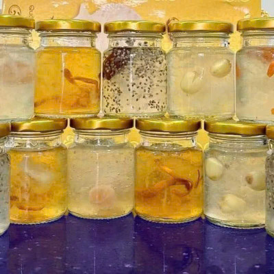 Bộ 5 Hũ Thủy Tinh Tròn Nắp Thiếc 70ML - Dùng Chưng Yến, Đựng Gia Vị, Làm Sữa Chua - HÀNG CHÍNH HÃNG MINIIN