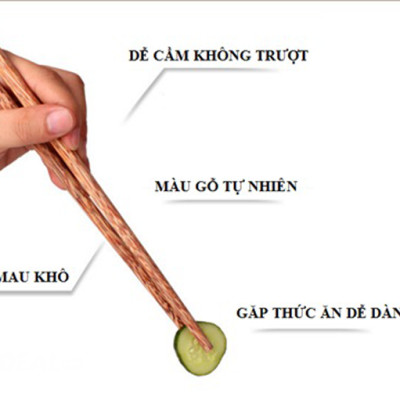 COMBO 20 đôi Đũa dừa loại 1 hàng đẹp (CTH725-2) Không dùng hóa chất tẩy gỗ - An toàn cho sức khỏe