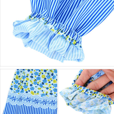 1 Đôi Bao Ống Tay Áo Làm Bếp Rửa Chén Chống Bám Bẩn Phong Cách Hàn Quốc Kẻ Sọc Vân Hoa