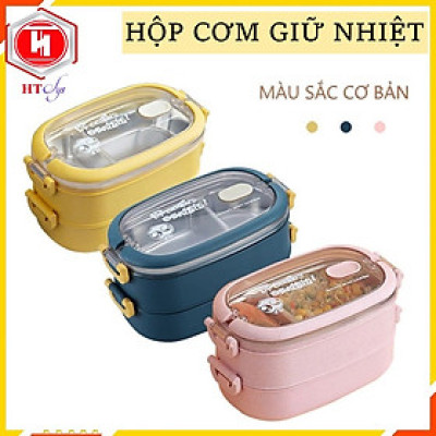 Hộp Cơm Giữ Nhiệt, Hộp Đựng Cơm Inox 304, Chống Gỉ, Chống Đổ Tiện Lợi, Màu Ngẫu Nhiên - Hàng Nhập Khẩu