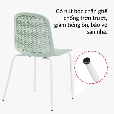 Ghế nhựa đúc chân kim loại Callipso