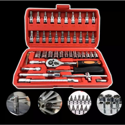 HỘP DỤNG CỤ VẶN BU LÔNG ỐC VÍT 46 MÓN – NHỎ GỌN, ĐA NĂNG, DỄ MANG THEO, ĐÈN ỐP TRẦN