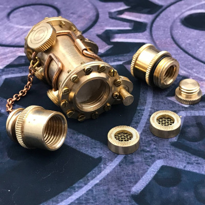 Vỏ Hột Quẹt Bật Lửa Xăng Đá Đồng Khối TC07 Thiết Kế Độc Lạ Màu Vàng - Dùng Xăng Bấc Đá Cao Cấp