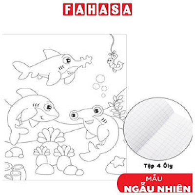 Tập Học Sinh Tô Màu Under Sea - Bìa Kiếng - 4 Ô Ly - 96 Trang 100gsm - The Sun (Mẫu Bìa Giao Ngẫu Nhiên)