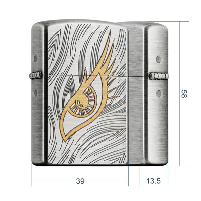 Vỏ Hột Quẹt Bật Lửa Xăng Đá Zorro Z21153 Họa Tiết Mắt Chim Đại Bàng Cực Đẹp - Mẫu Mới