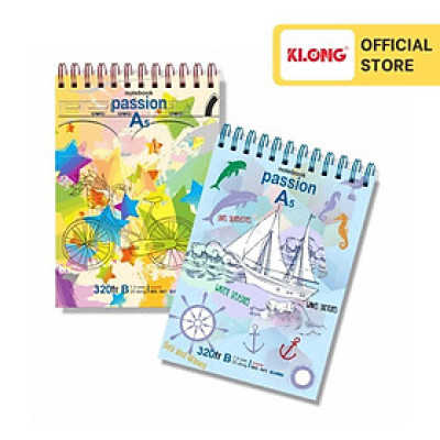 Sổ kẻ ngang lò xo kép ngang KLONG A5 320 trang 70/76; MS: 941N