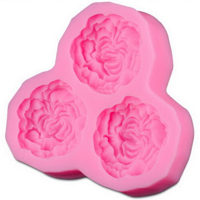 Khuôn silicon làm rau câu 3 hoa cẩm chướng cánh xoăn - Mã số 1479