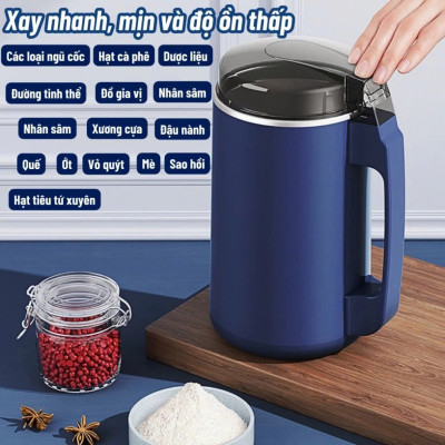 SIÊU KHỎE – Máy Xay Hạt Khô 300W Mẫu Mới, Nghiền Mịn Ngũ Cốc Cho Cả Gia Đình