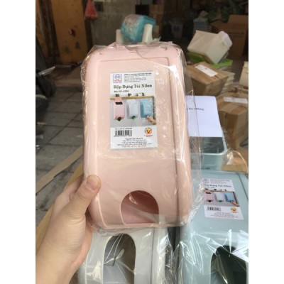 Hộp đựng túi nilong - Đựng túi nilong - Hộp đựng túi nilong (Tặng kèm Sticker)- Hàng Việt Nhật