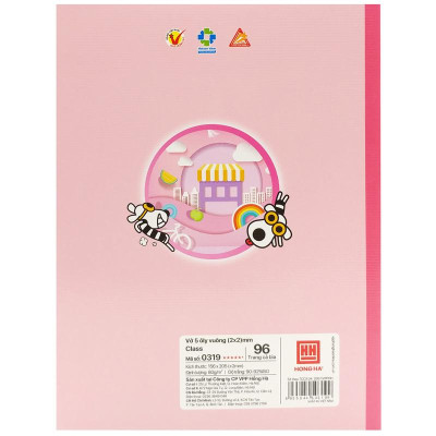 Tập Học Sinh Class Oringa Fun 5 Ô Ly Vuông 96 Trang 80gsm - Hồng Hà 0319 (Mẫu Sản Phẩm Giao Ngẫu Nhiên)