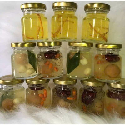 Bộ 5 Hũ Thủy Tinh Tròn Nắp Thiếc 70ML - Dùng Chưng Yến, Đựng Gia Vị, Làm Sữa Chua - HÀNG CHÍNH HÃNG MINIIN