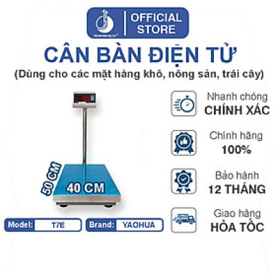 Cân Bàn Điện Tử T7E - Mặt Bàn Cân 400X500MM