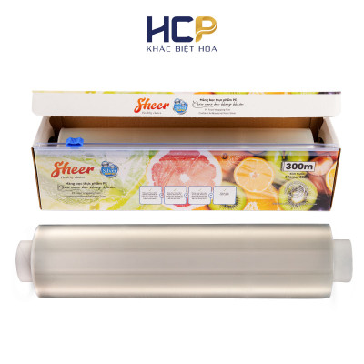 Hộp Màng Bọc Thực Phẩm PE Kháng Khuẩn 30cmX300m SATIS Phủ Nano Bạc An Toàn Cho Sức Khỏe Dùng Được Cho Lò Vi Sóng