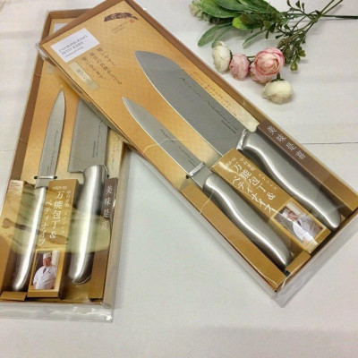 Set 2 chiếc dao làm bếp Nakamura ( 24cm & 16.4cm), làm từ thép chống gỉ sét, chống ăn mòn, không chứa thành phần độc hại - nội địa Nhật Bản 