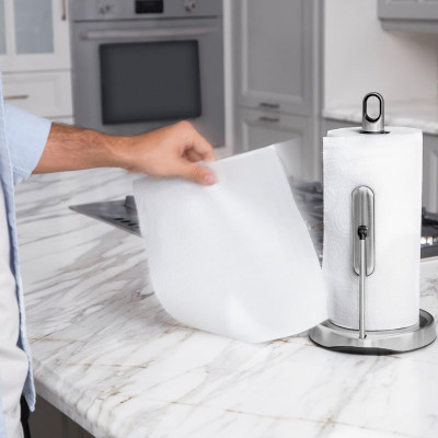 Dụng Cụ Để Giấy Ăn SimpleHuman, Chất Liệu Thép Không Gỉ Bền Đẹp, Chân Đế Chống Trượt, Nhập Đức Hàng chính hãng