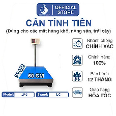 Cân Điện Tử Tính Tiền JPS - Mặt Bàn Cân 600x800MM - Đầu Chống Nước