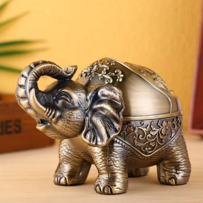 gạt tàn chú voi đứng bằng đồng ( tặng sét 4 cọ vệ sinh vòi ám nội địa nhật )