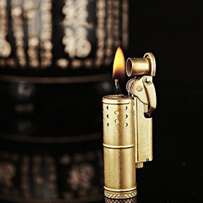 Vỏ Hột Quẹt Bật Lửa Xăng Đá Promise - BNC 005 Kiểu Dáng Cổ Điển Đẹp Độc Lạ Dùng Xăng Bấc Đá Cao Cấp