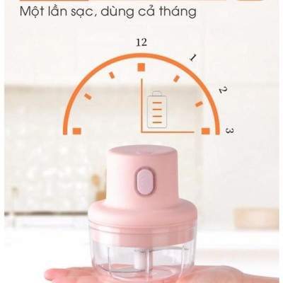  MÁY XAY MINI CẦM TAY ĐA NĂNG , XAY THỊT, RAU CỦ QUẢ,  TỎI ỚT MINI LOẠI 250ML CÓ SẠC ĐIỆN