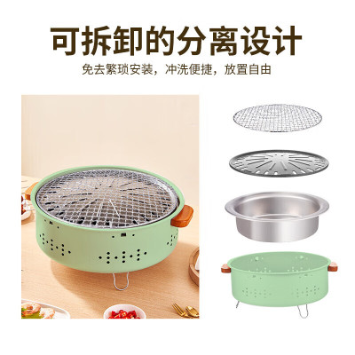 Bếp nướng than hoa cao cấp chất liệu thép chịu nhiệt tốt không gỉ dễ dàng sử dụng, an toàn, kèm vỉ