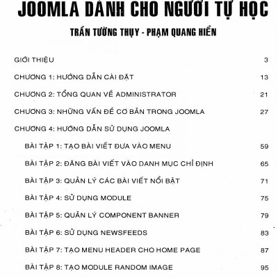 Joomla Dành Cho Người Tự Học