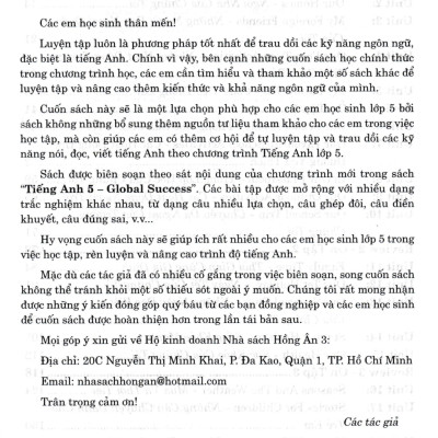 612 Câu Trắc Nghiệm Tiếng Anh 5 - Có Đáp Án (Biên Soạn Theo SGK Tiếng Anh 5 - Global Success) (HA)